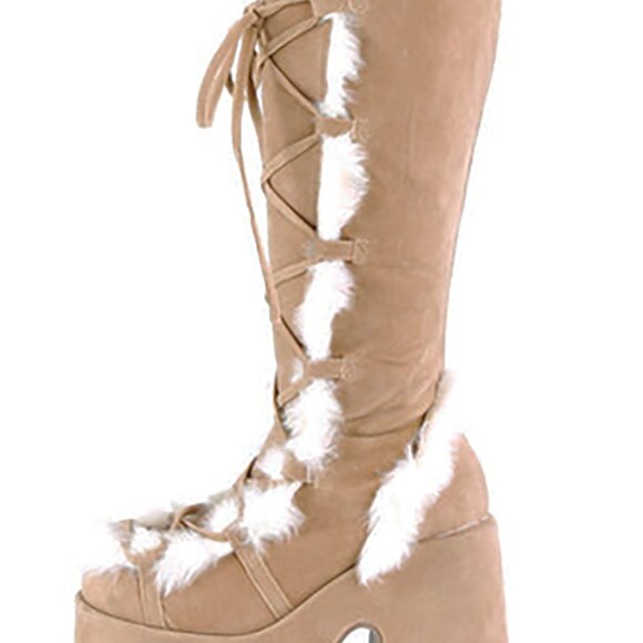 Demonia CAMEL 311 Primal Desire Brown Platform Boots - Picture 7 of 8